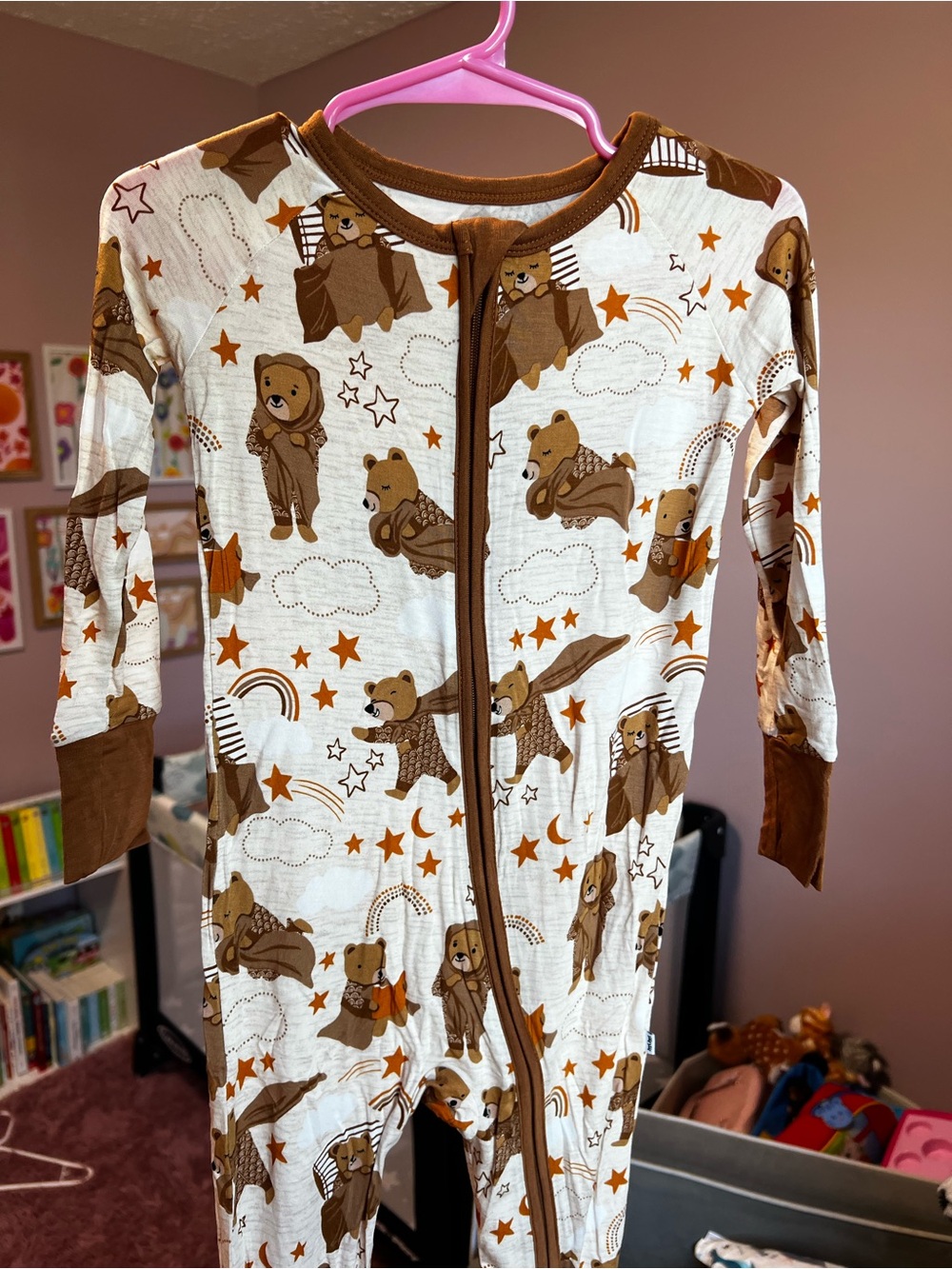 Little Sleepies Beary Sleepy Zippy Pajamas 2T NWOT